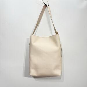 Madewell The Essential Bucket Tote Handbag Womens Ecru Ivory Leather NN396 NEW